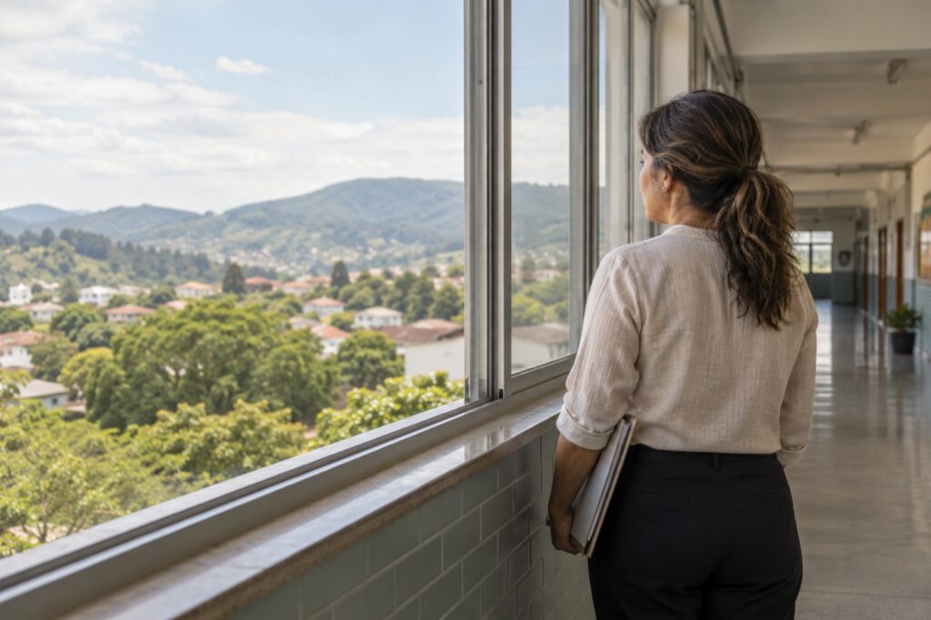 Professora em escola estadual de Santa Catarina